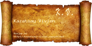 Kazatsay Vivien névjegykártya