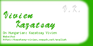 vivien kazatsay business card